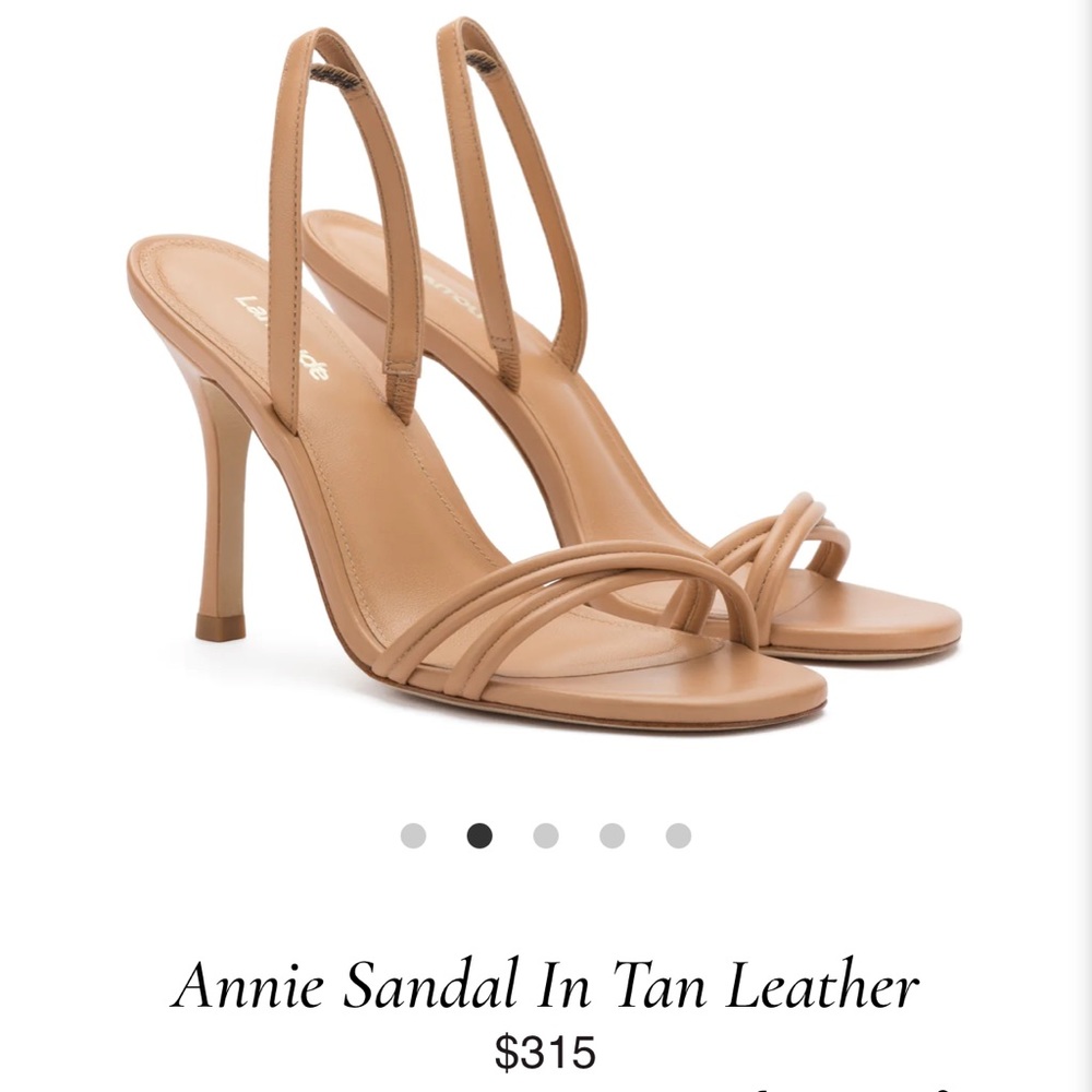 Larroude Annie Sandal in Tan Leather